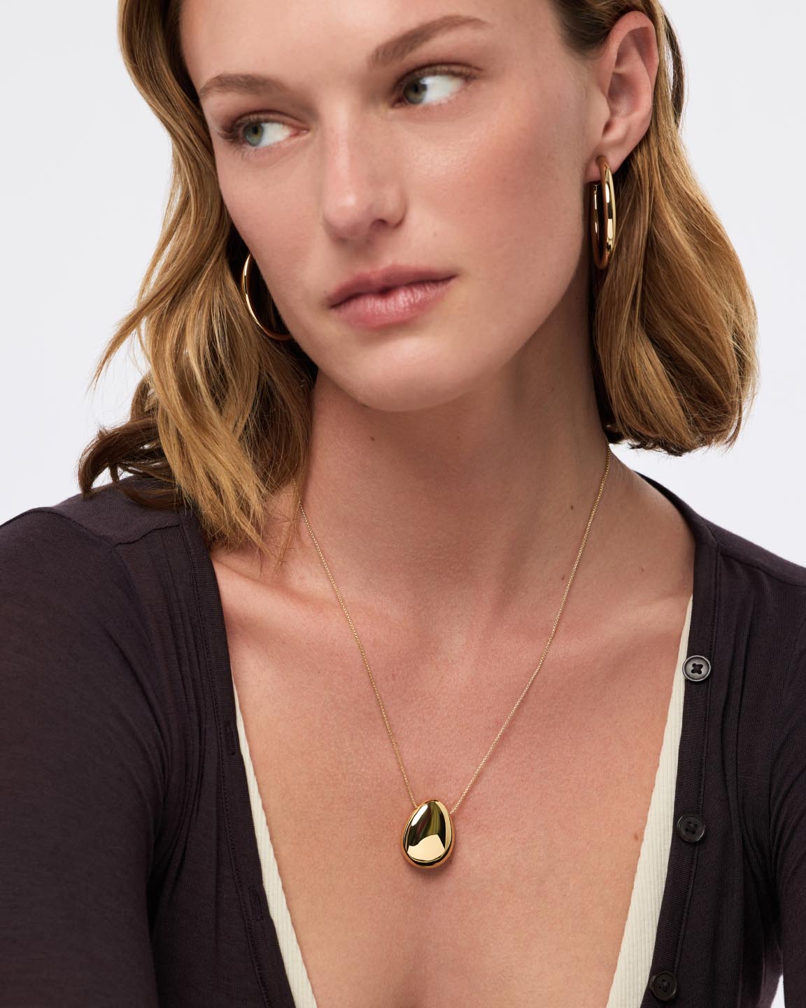 Gold Pendant - Pebble Large