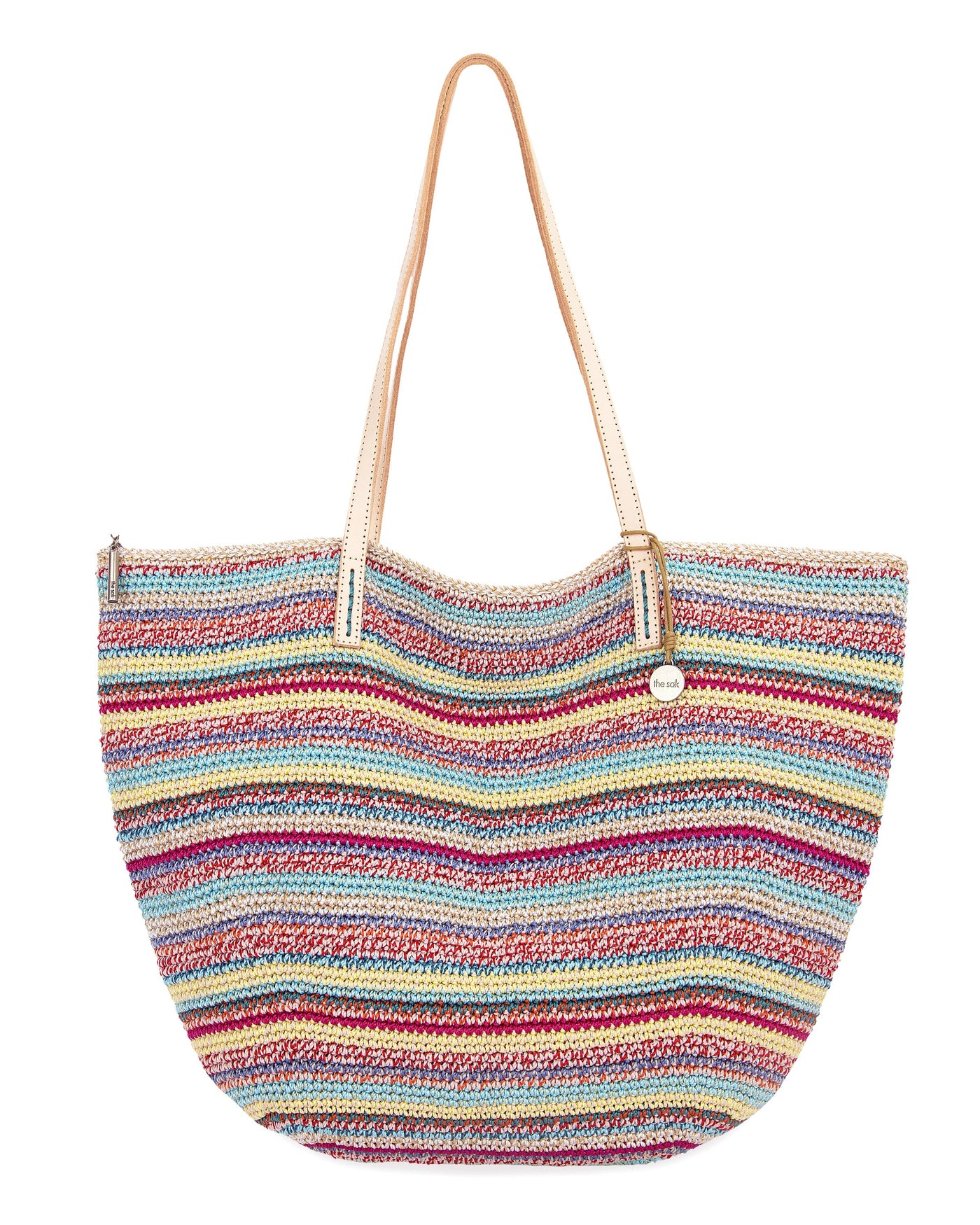 Faye Large Tote - Hand Crochet - Eden Stripe