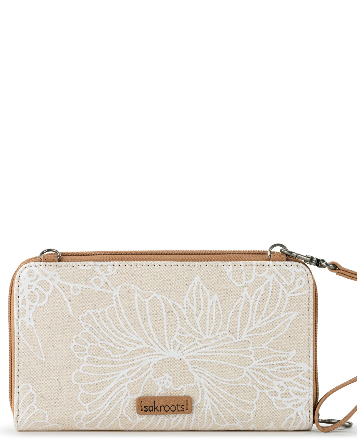 Smartphone Wallet - Canvas - White Flower Blossom