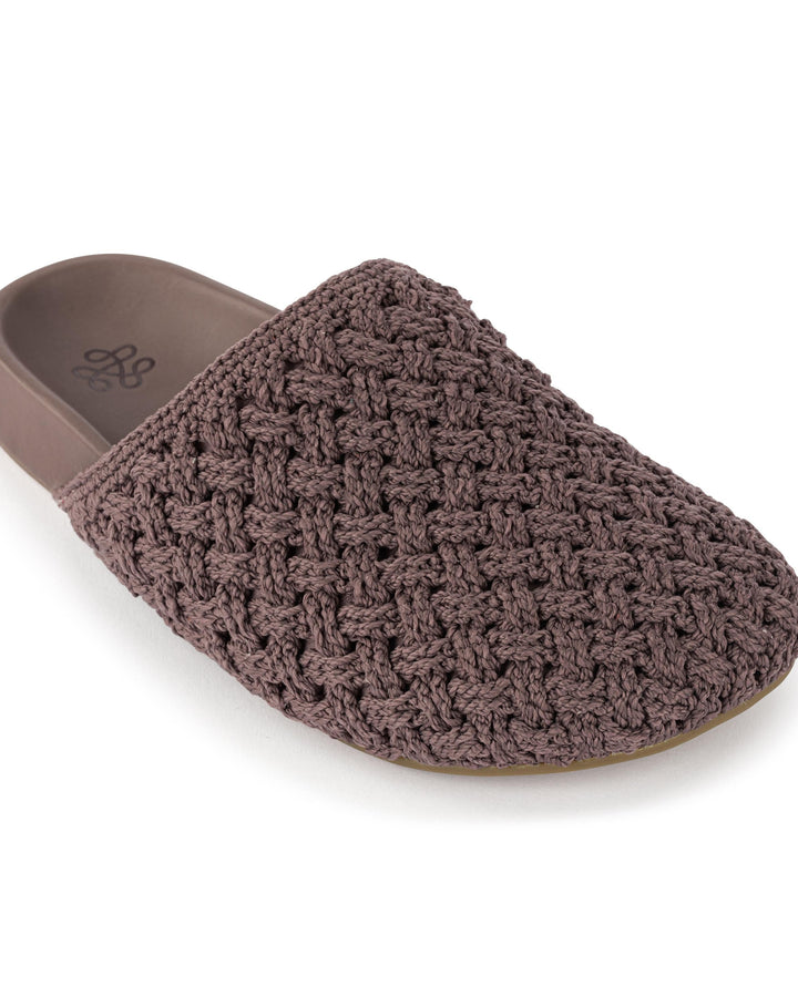 Bolinas Clog - Hand Crochet - Mushroom Cozy Weave