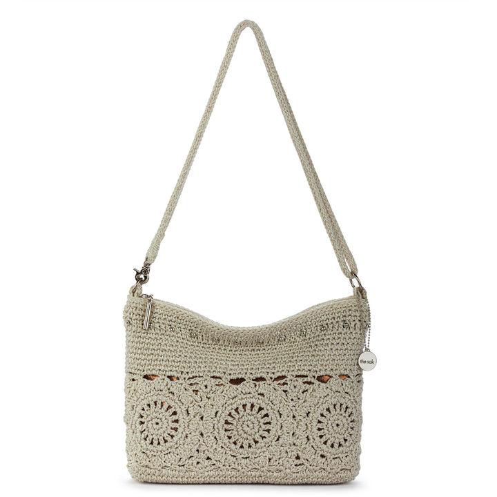 Lumi Crossbody - Hand Crochet - Natural Grey Medallion