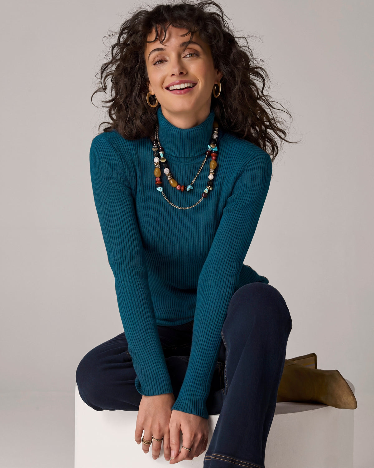Ribbed Turtleneck Sweater Seaport