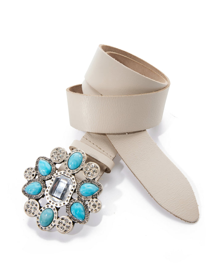 Stone and Gem Buckle Belt Stone