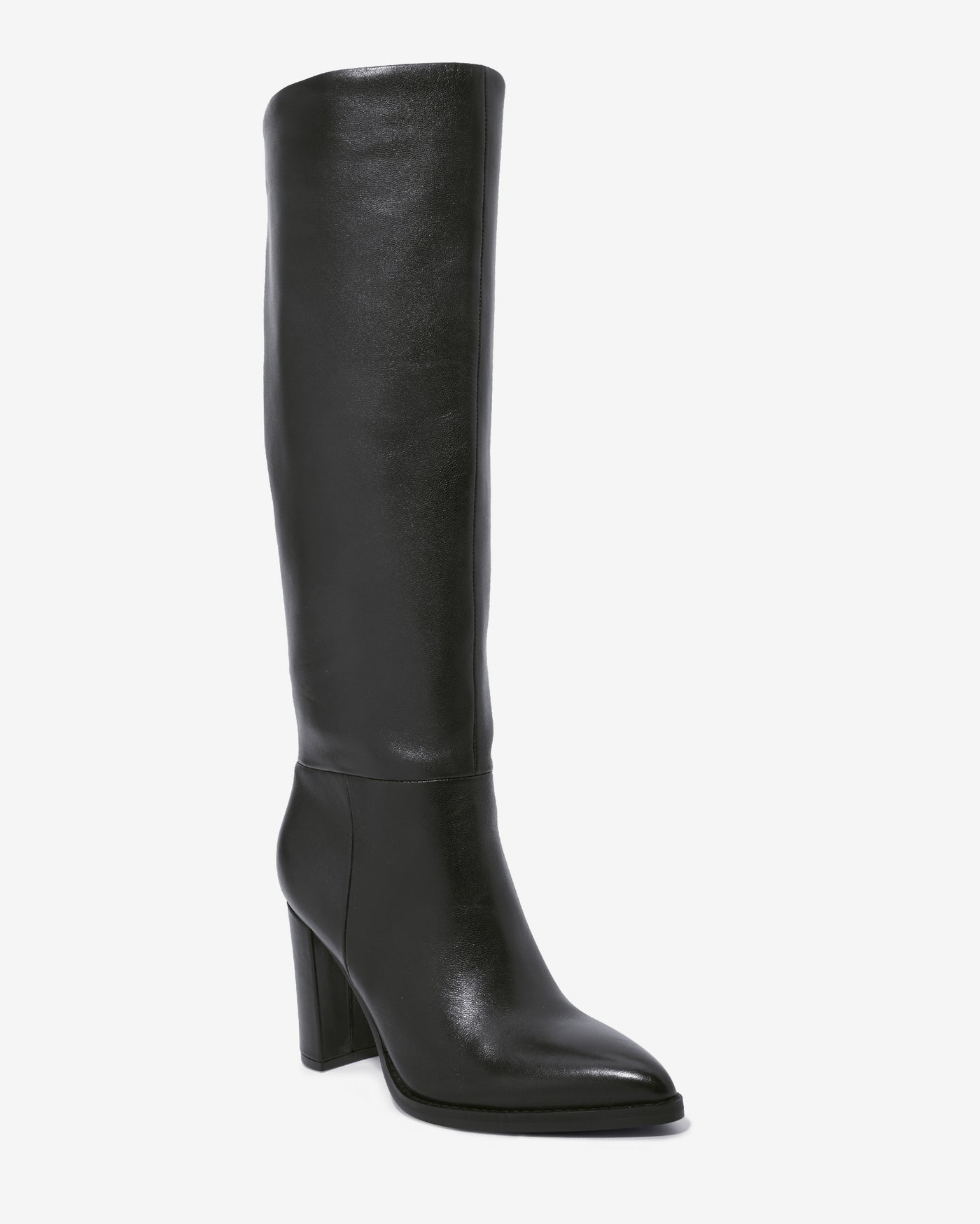 Tall Faux Leather Boot Black
