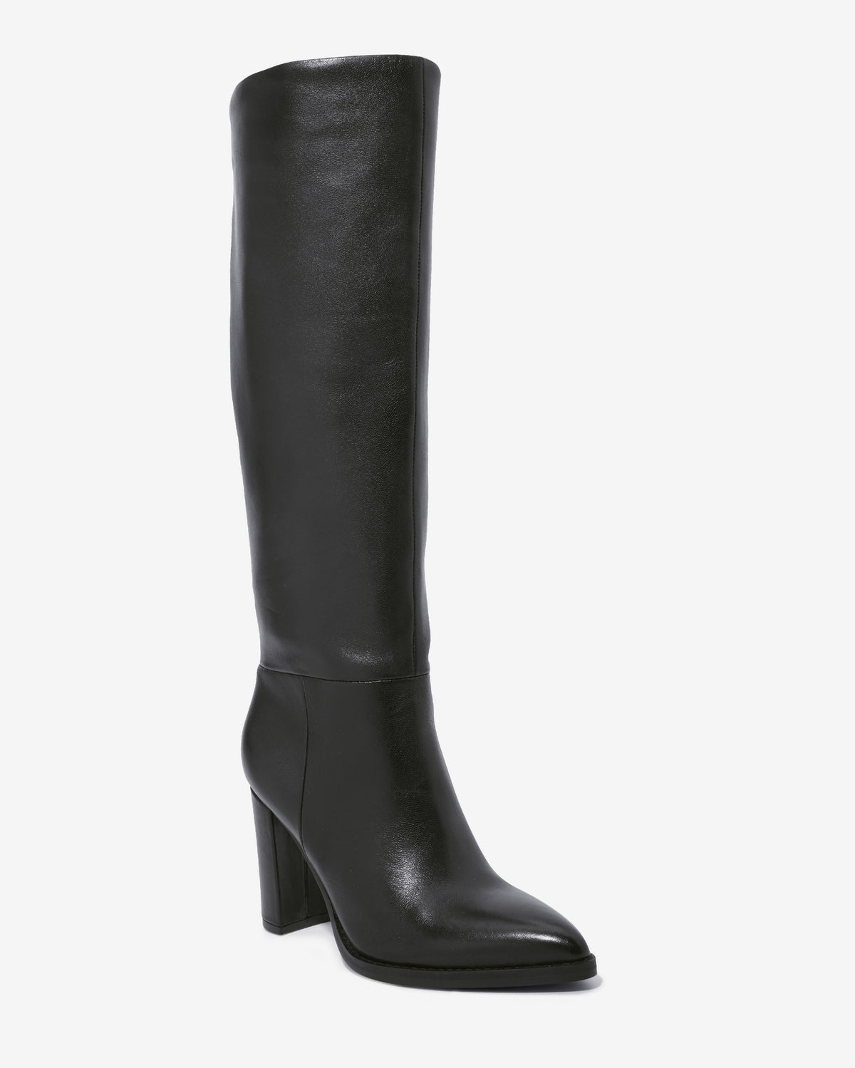 Tall Faux Leather Boot Black