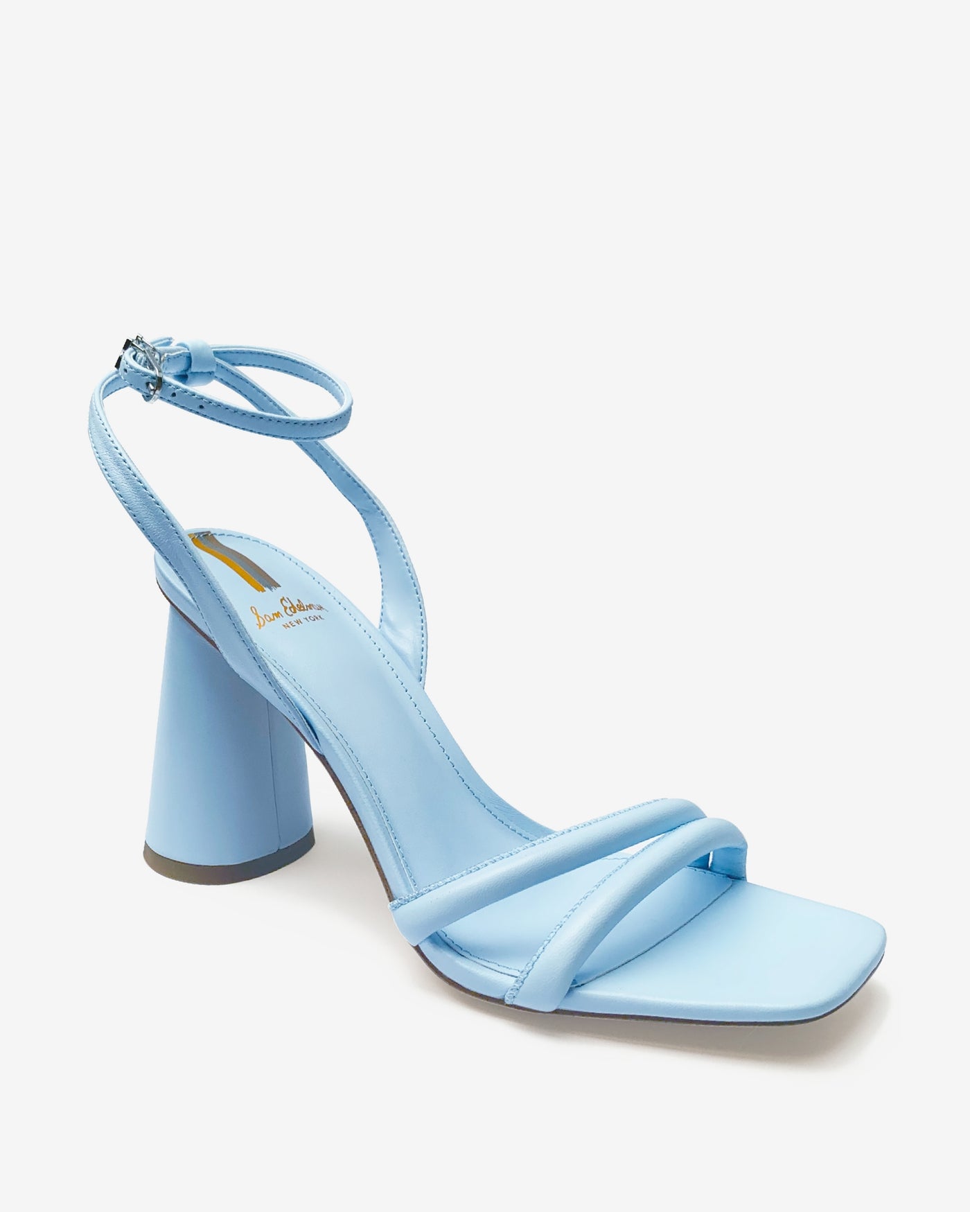 Double-Strap Dress Heel Light Blue