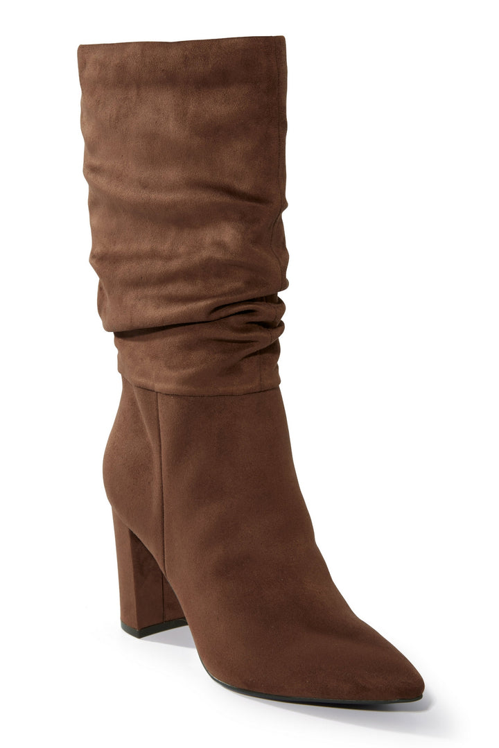 Suede Slouchy Boot Brown
