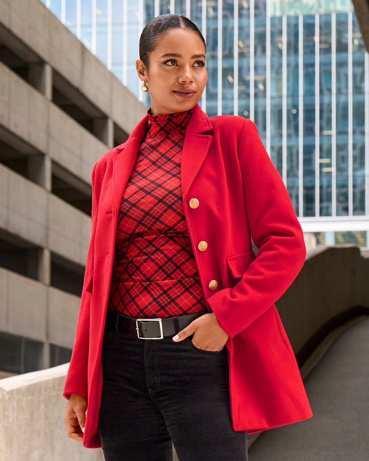 Classic Tailored Coat Racing Red