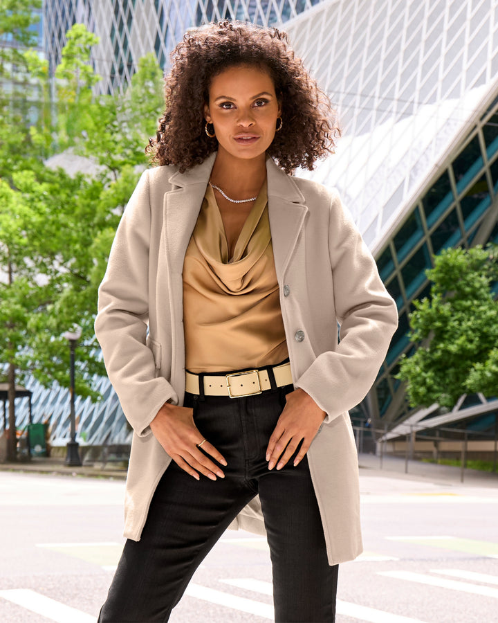 Classic Tailored Coat Pearl