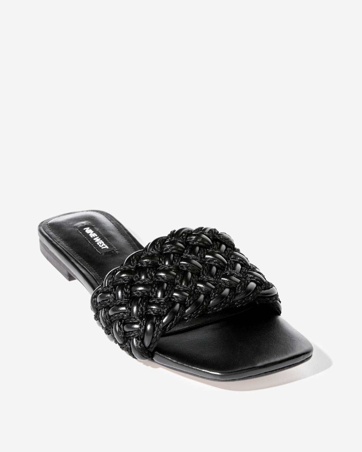 Braided Slide Sandal Black