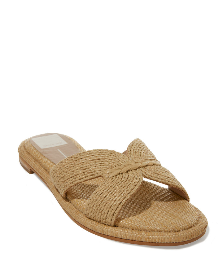 Raffia Slide Sandal Light Natural