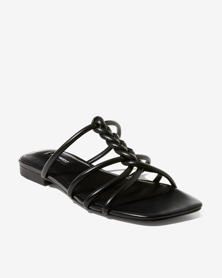 Braided Strappy Sandal Black