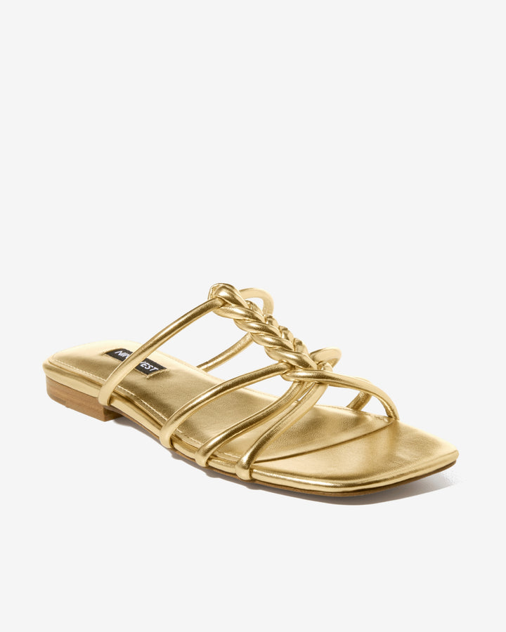 Braided Strappy Sandal Gold