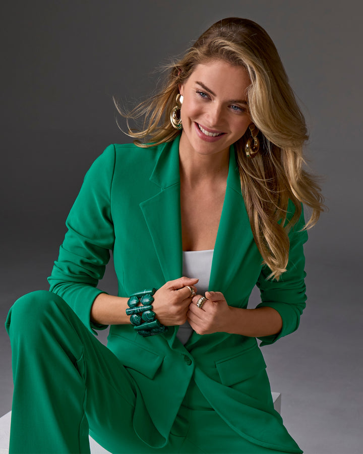 Beyond Travel Classic Boyfriend Blazer Shamrock