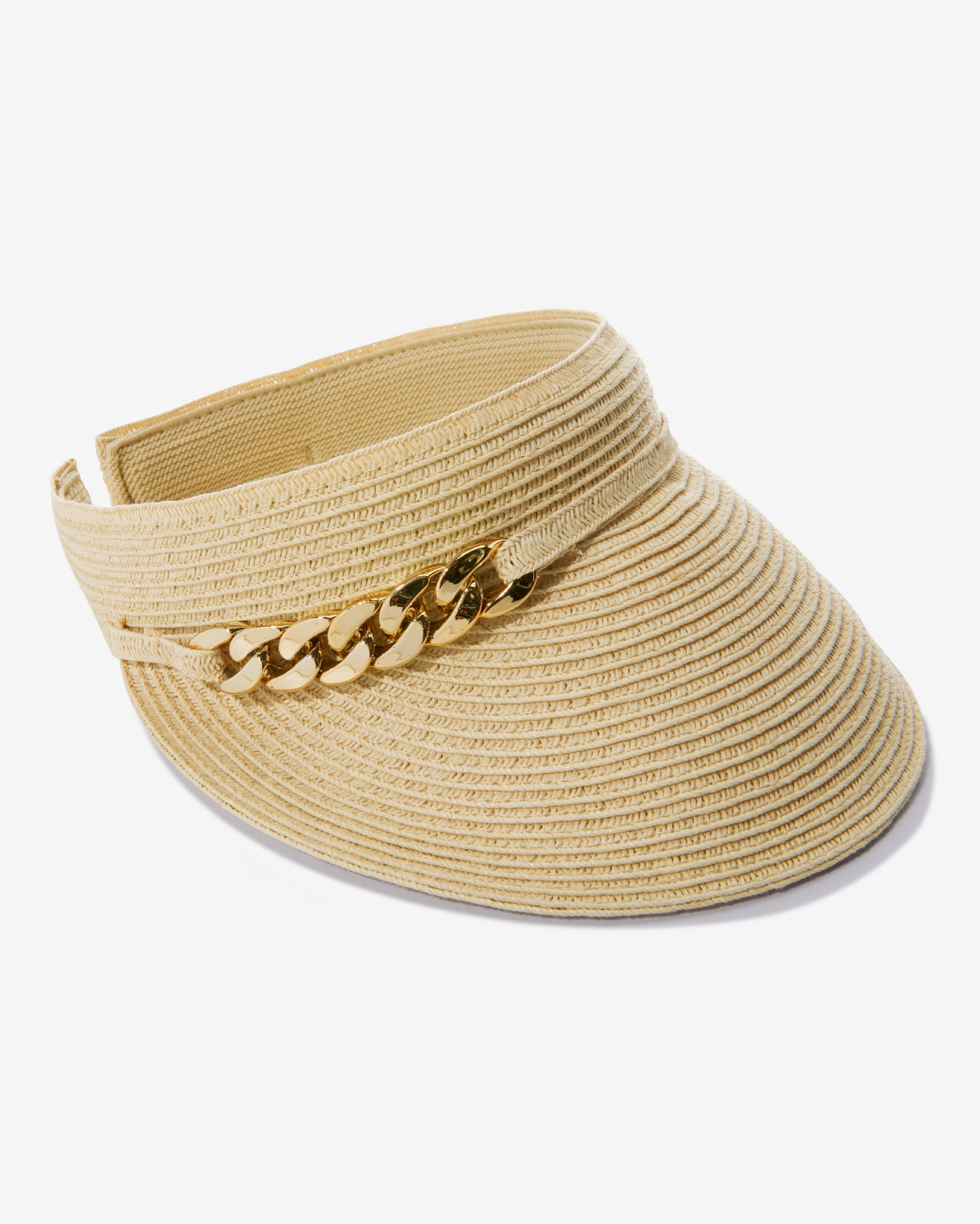 Straw Chain Visor Natural