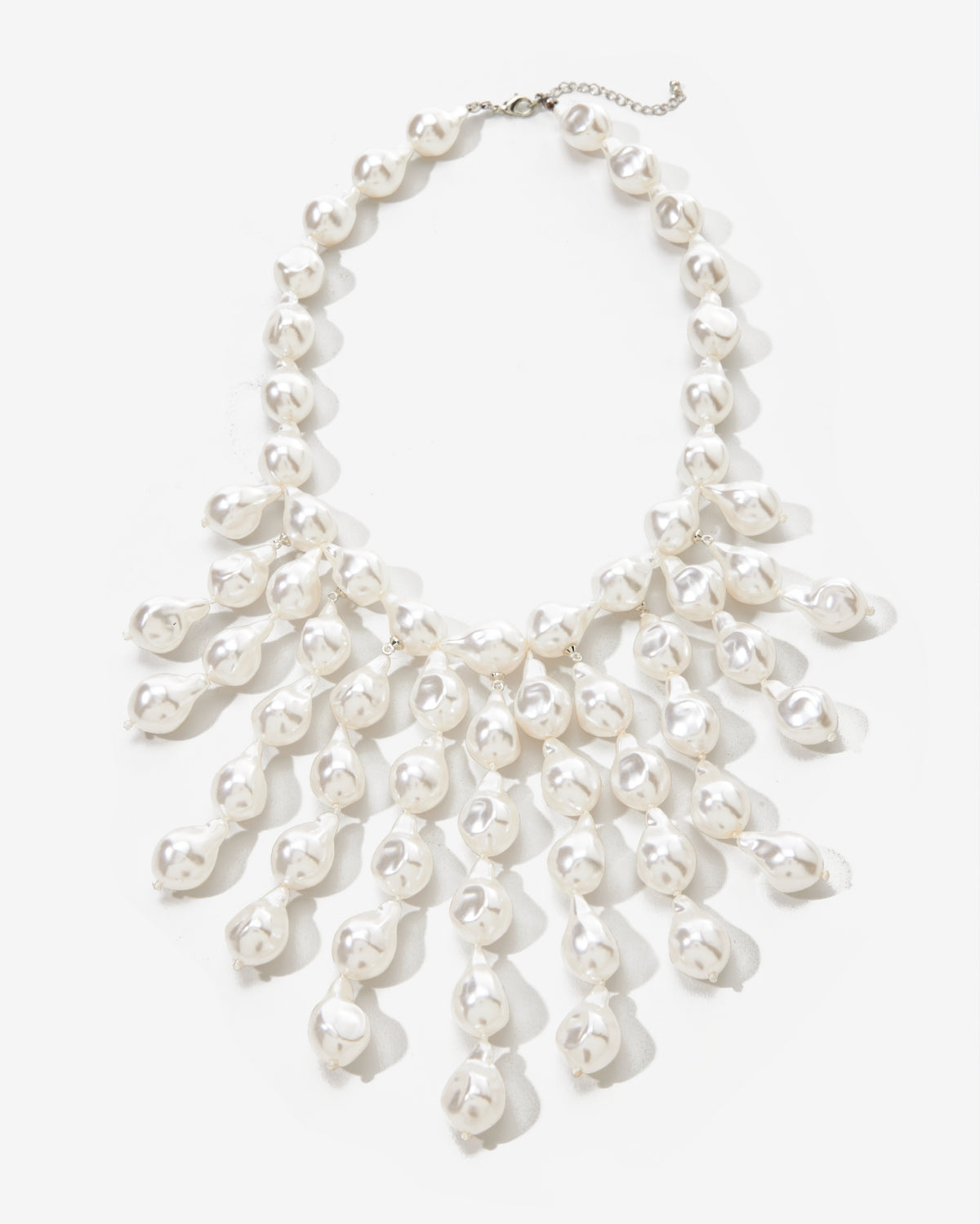 Statement Pearl Necklace White