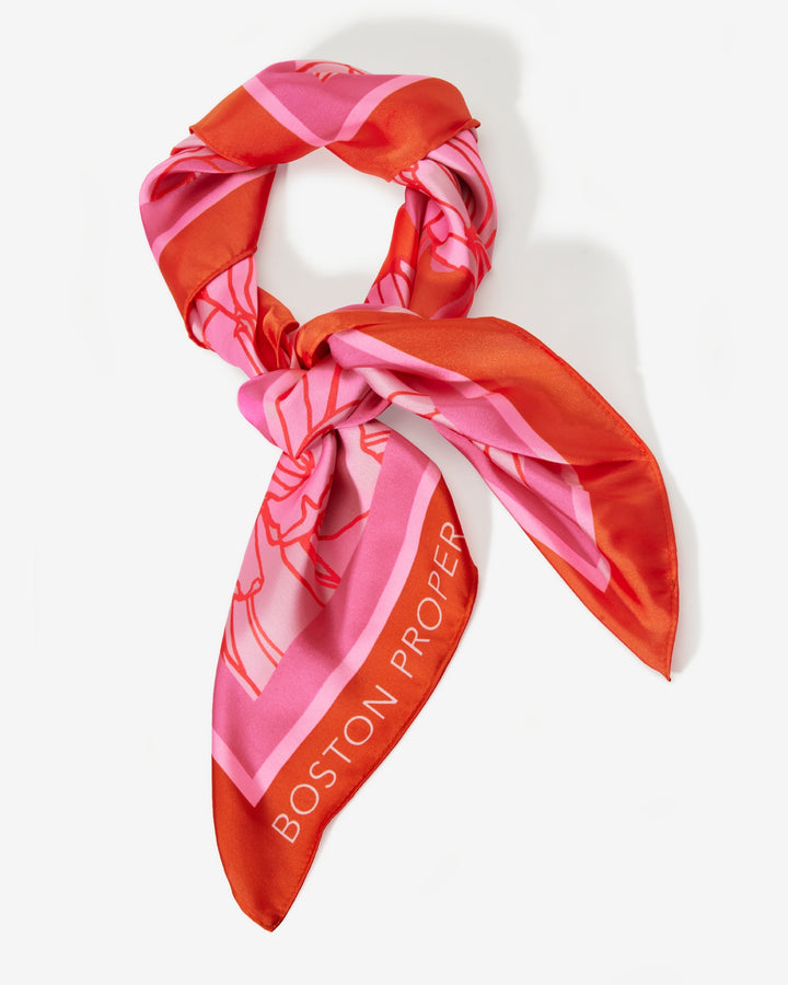 Boston Proper Love Is In Bloom Scarf Pink Multi