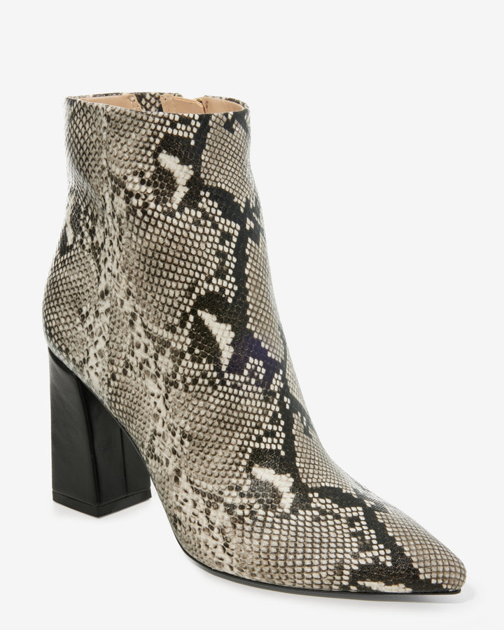 Python Block Heel Bootie Black/White