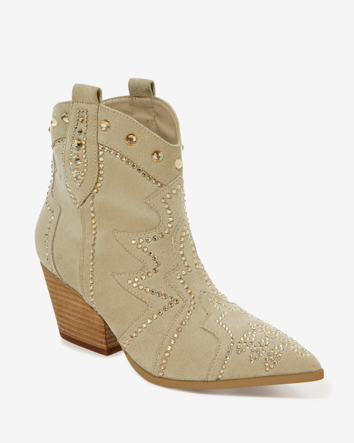 Embellished Western Bootie Stone