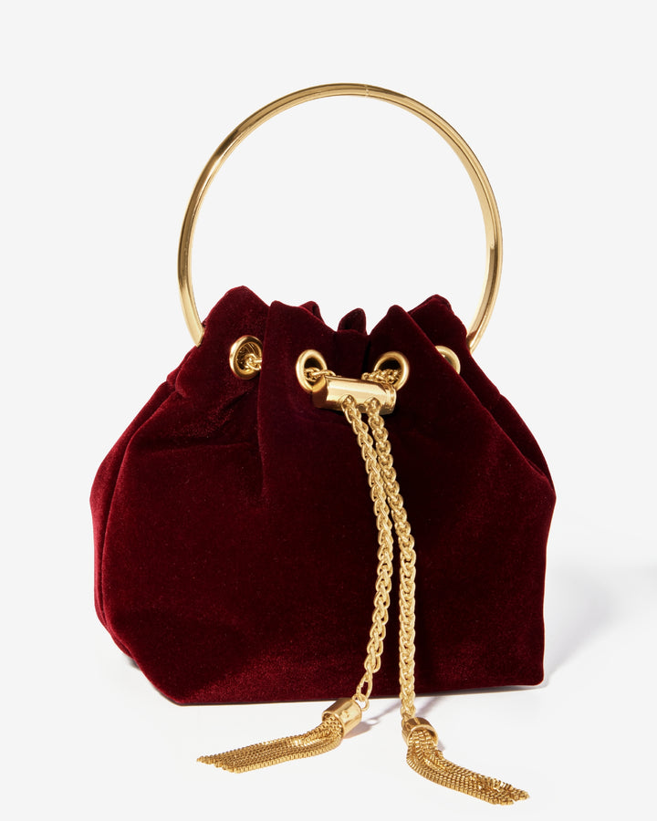 Velvet Pouch Maroon