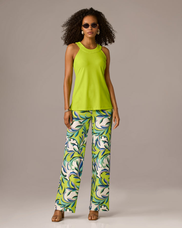 Beyond Travel Print Palazzo Pant Wandering Vines