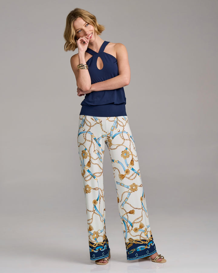 Malibu Print Wide Leg Pant Nautical Status