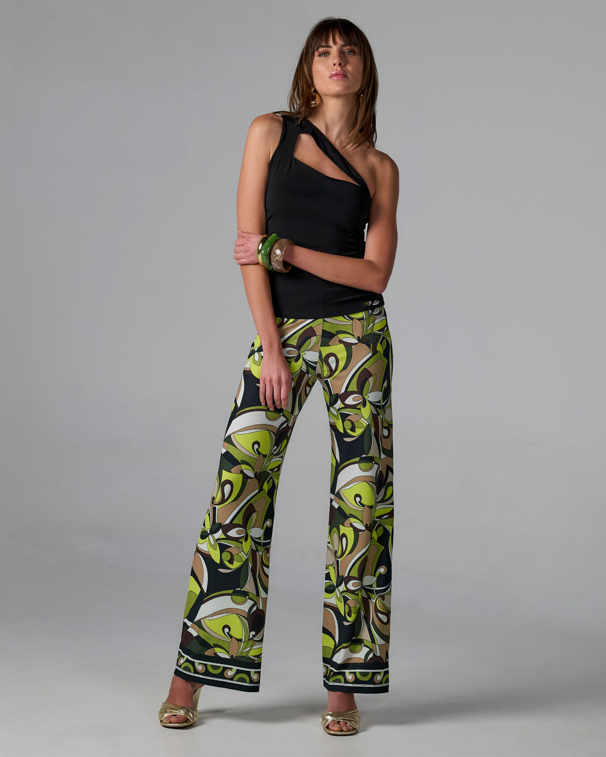 Malibu Print Wide Leg Pant End of Summer Abstract