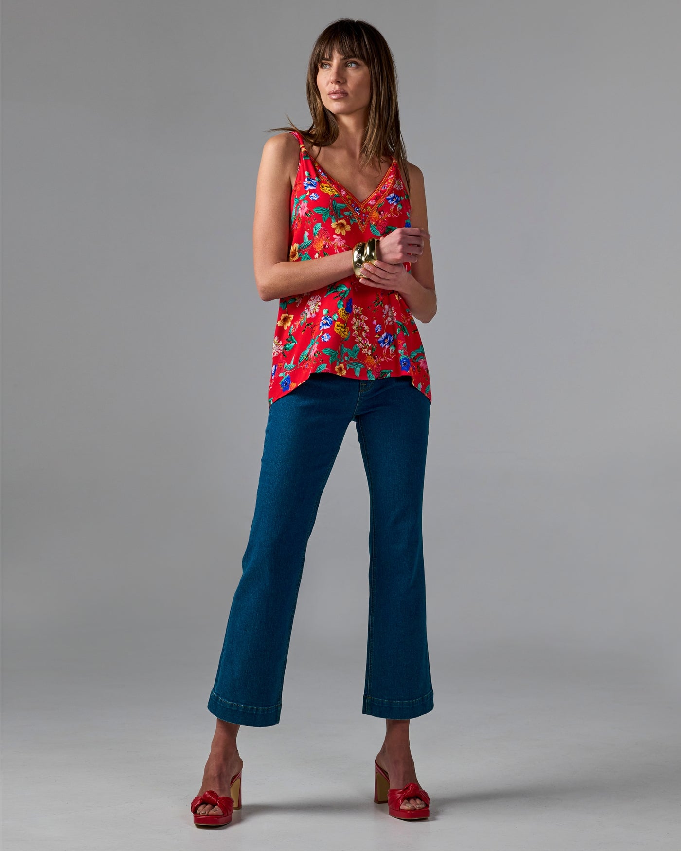 Monterey Kick Flare Ankle Jean Dark Wash