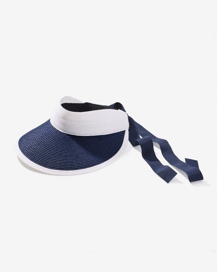 Colorblock Visor White Navy