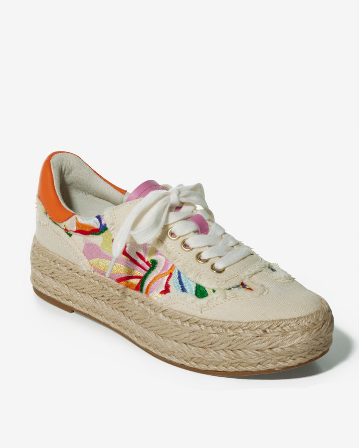 Floral Multi Raffia Sneaker Multi