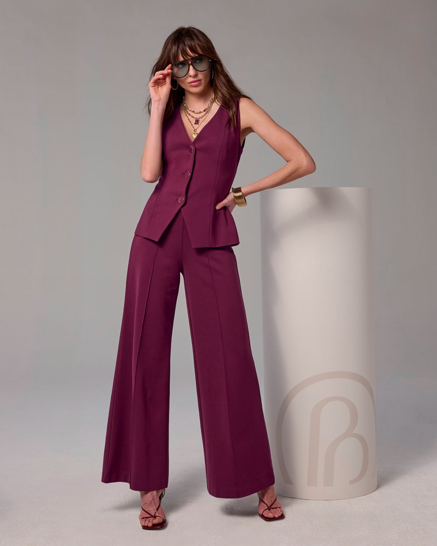 Malibu Ultimate Pull-On Ponte Pant Windsor Wine
