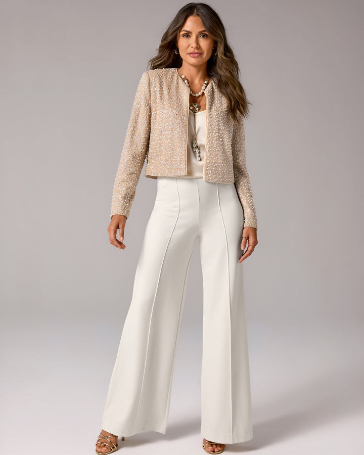Malibu Ultimate Pull-On Ponte Pant Off White