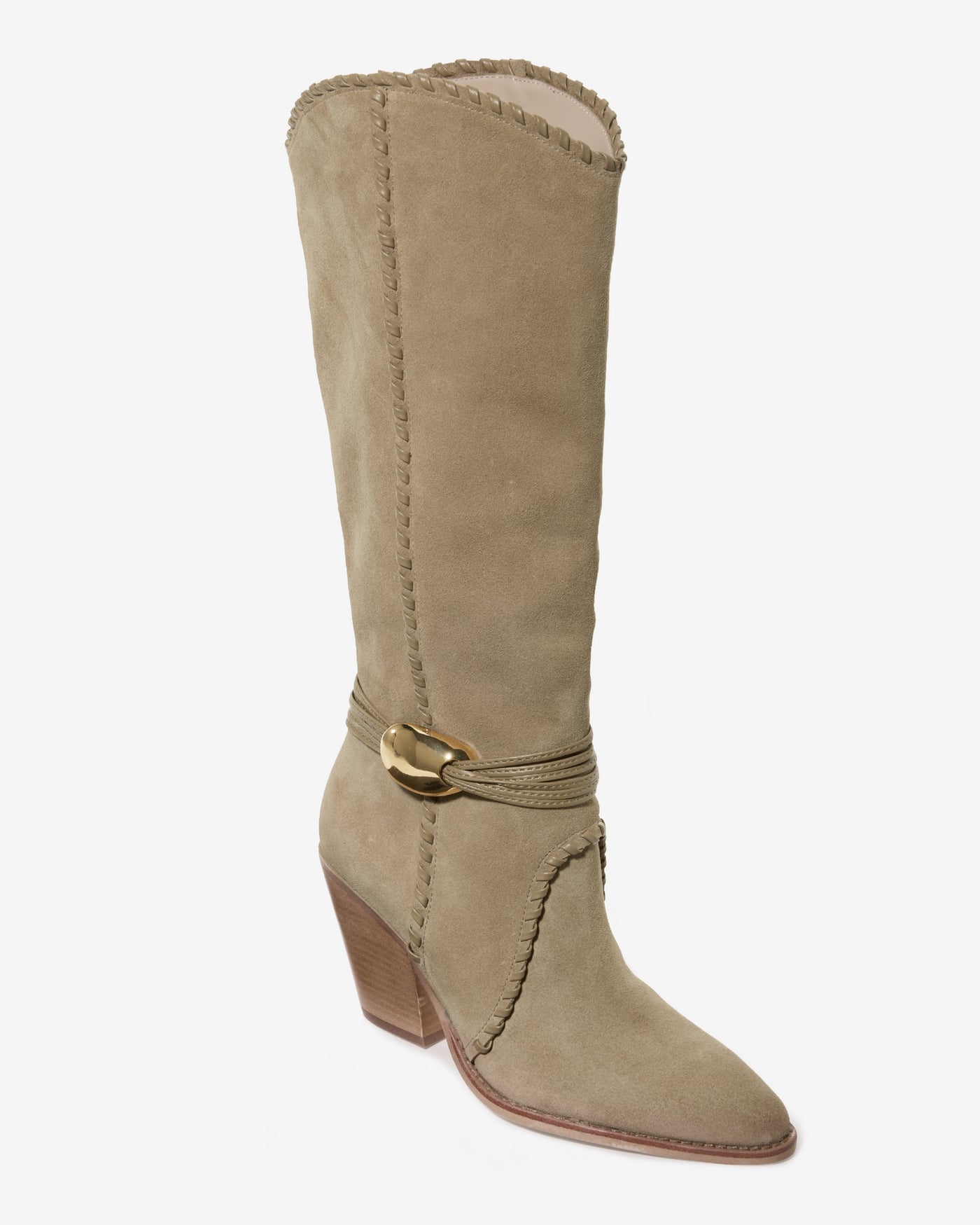 Hardware Western Boot Dark Taupe