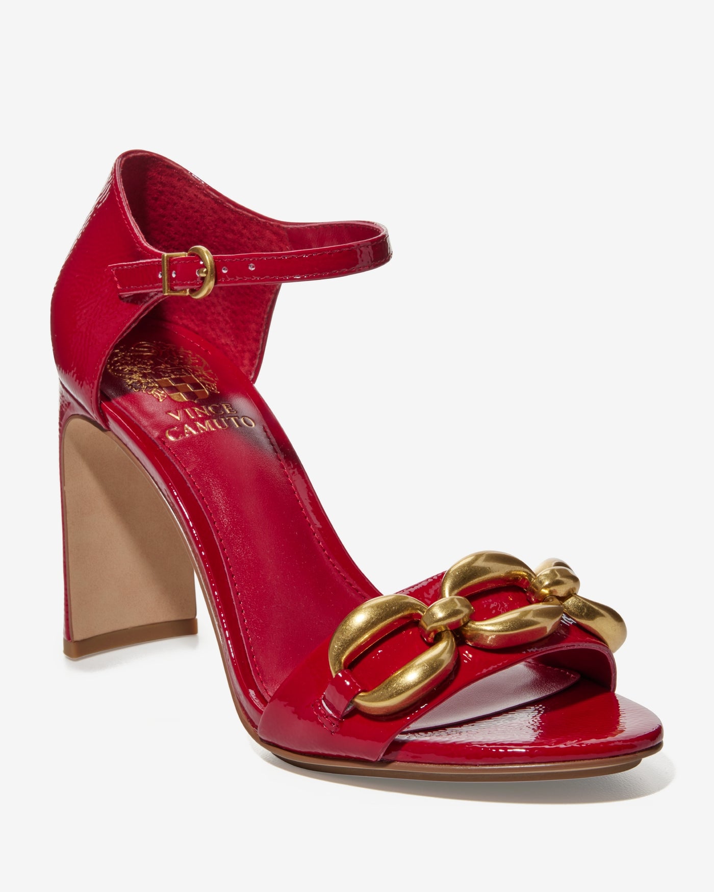 Large Chain Detail Heel Red