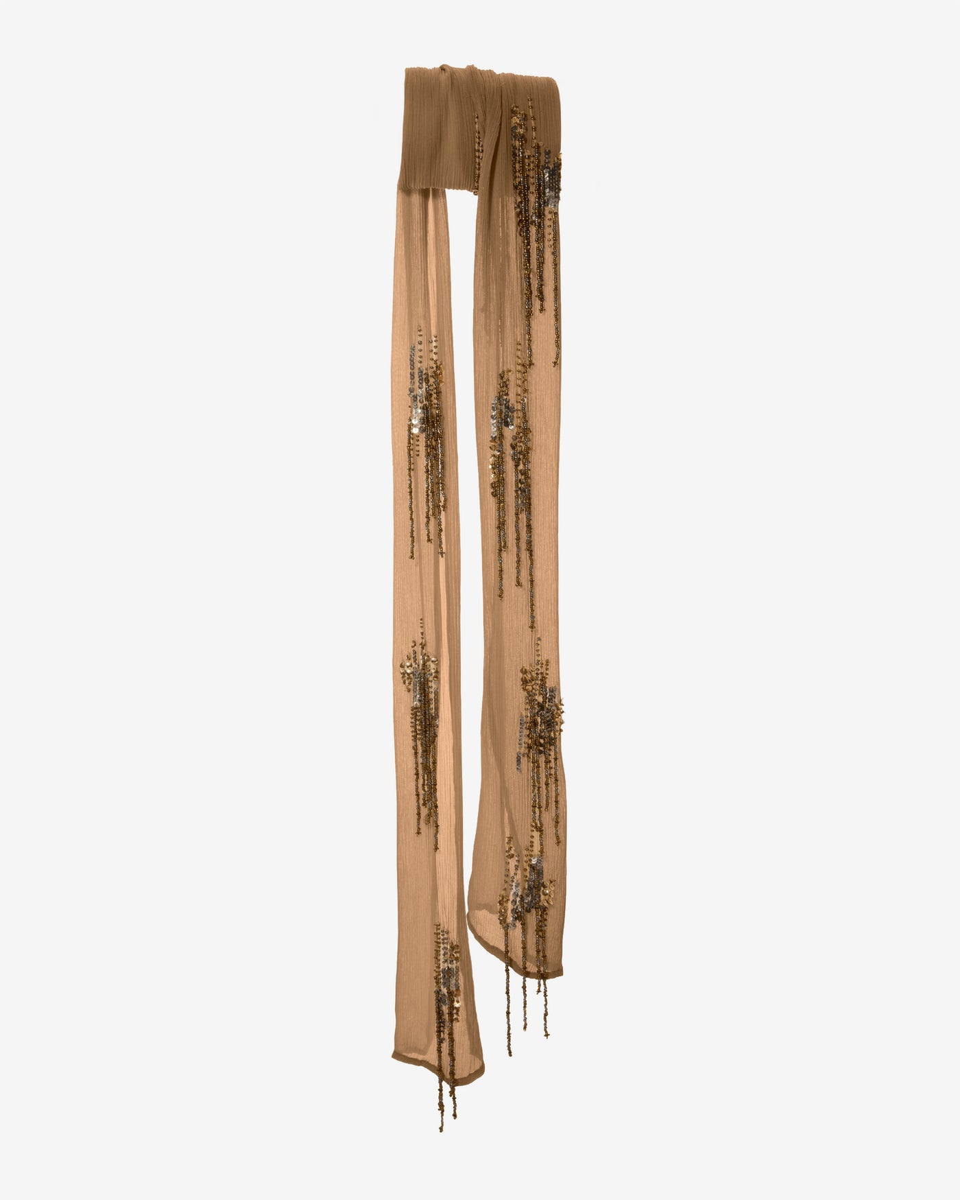 Beaded Scarf Brown