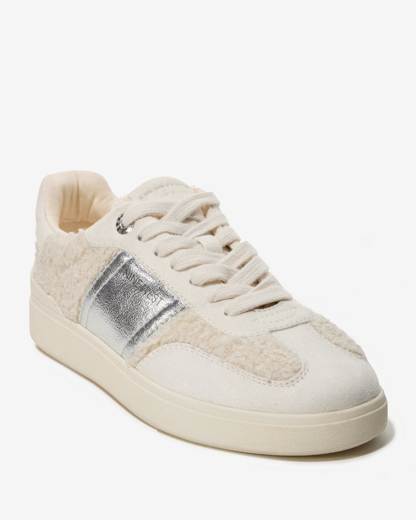 Shearling Metallic Sneaker Cream