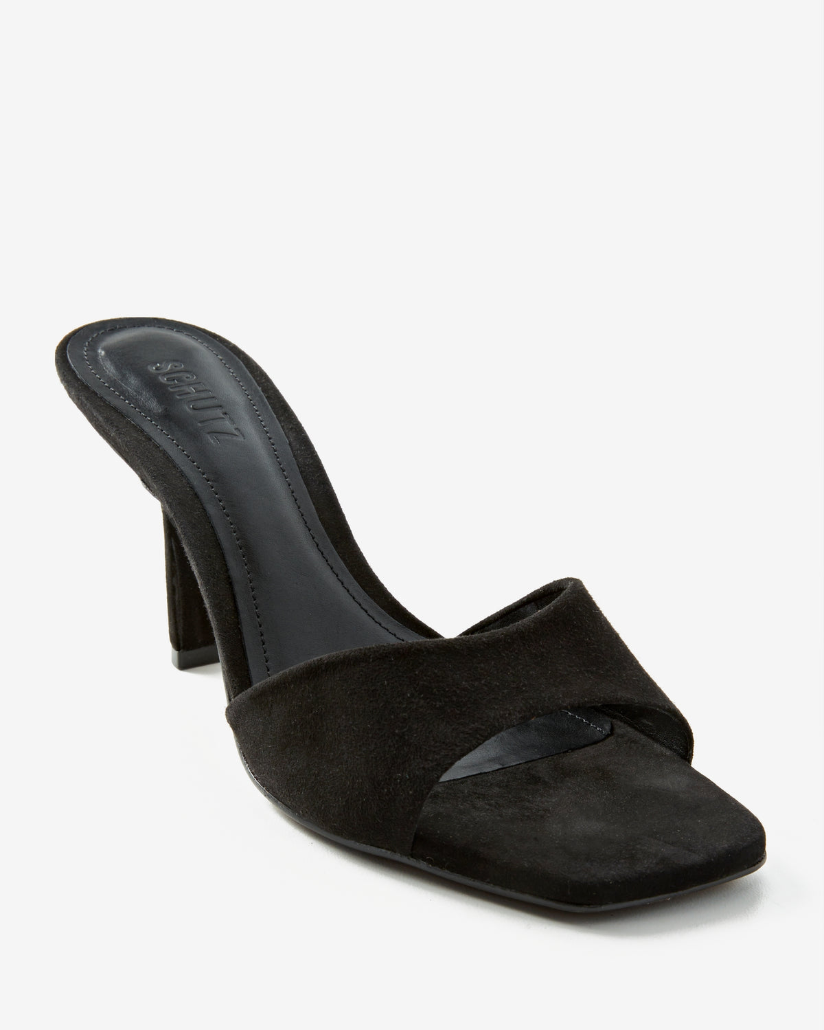 Suede Heel Black