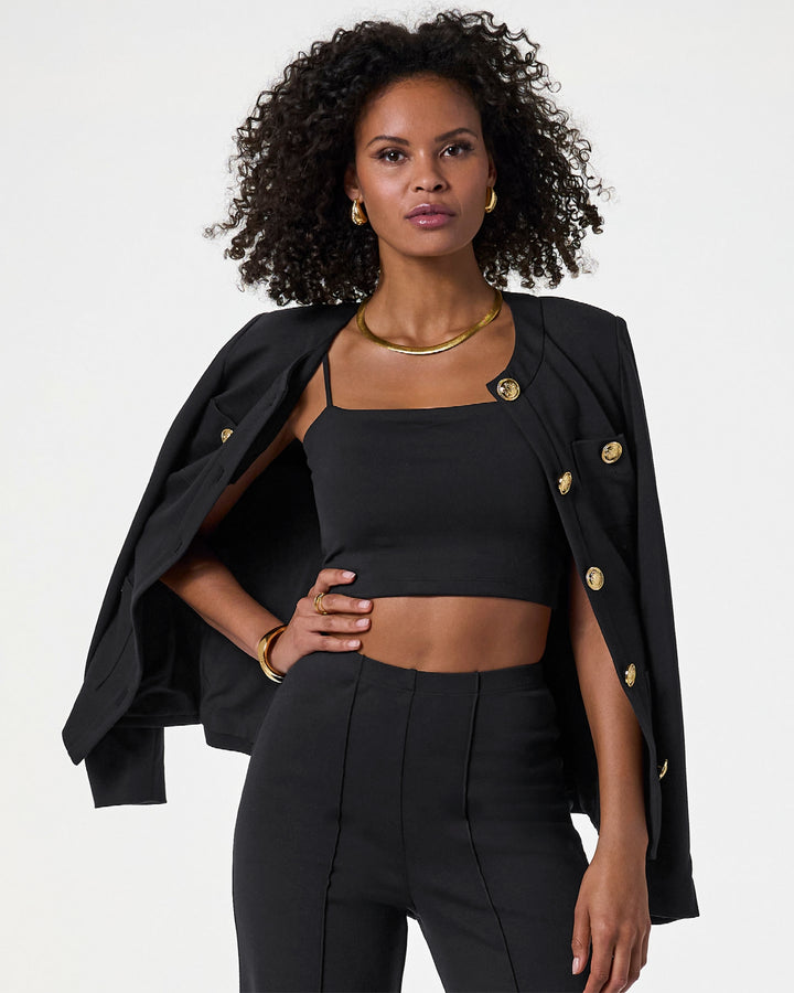 Susana Monaco x Boston Proper Cropped Cami Knit Top Black