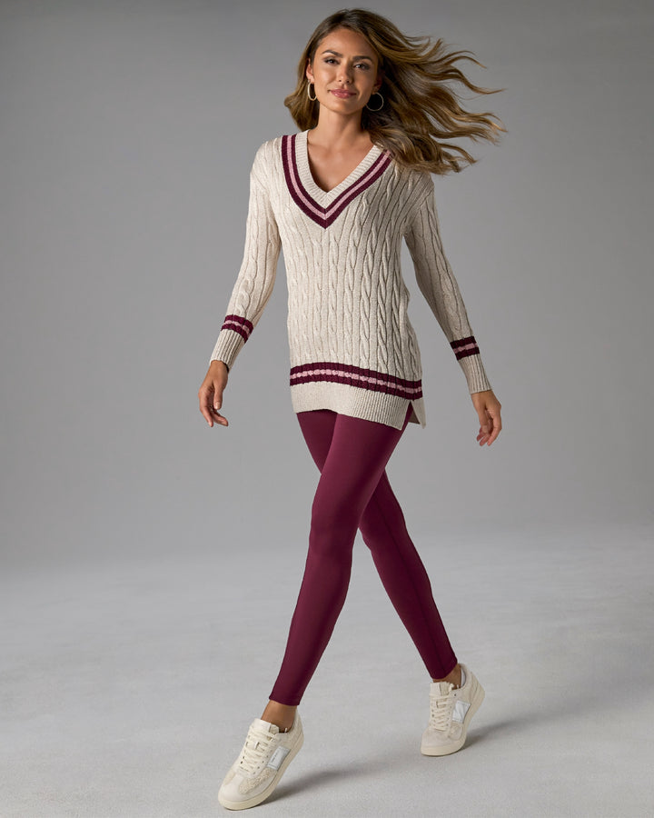 High Waisted Sport Legging Black Cherry