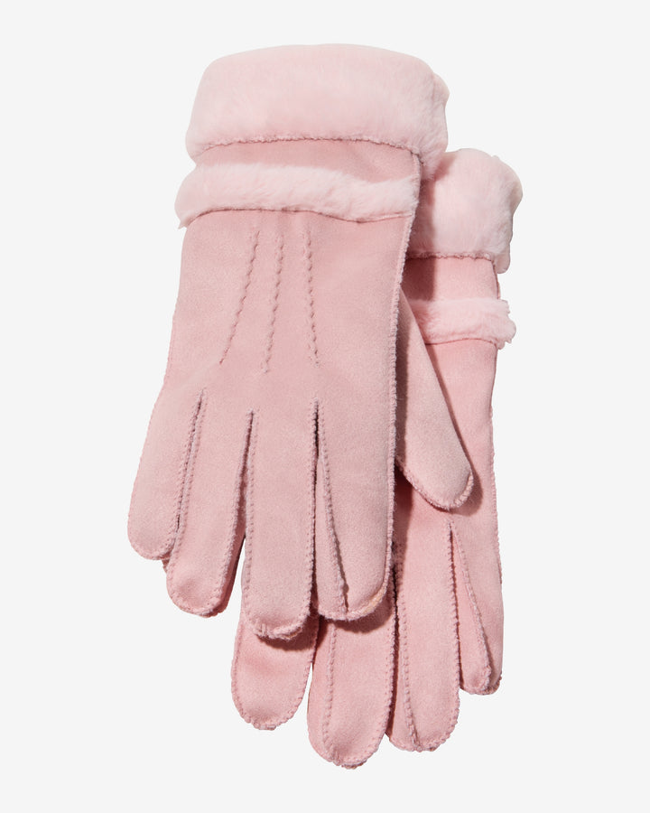 Pink Fur and Suede Glove Pink