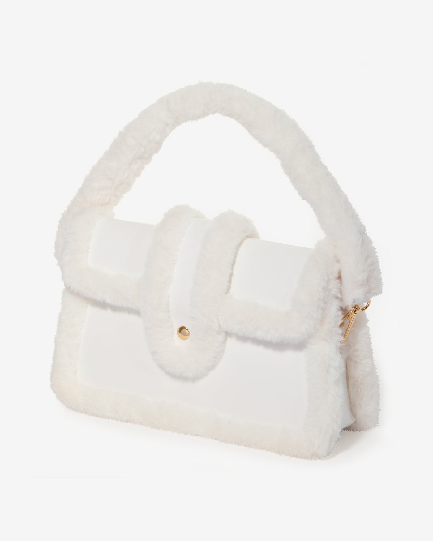 Shearling Purse White
