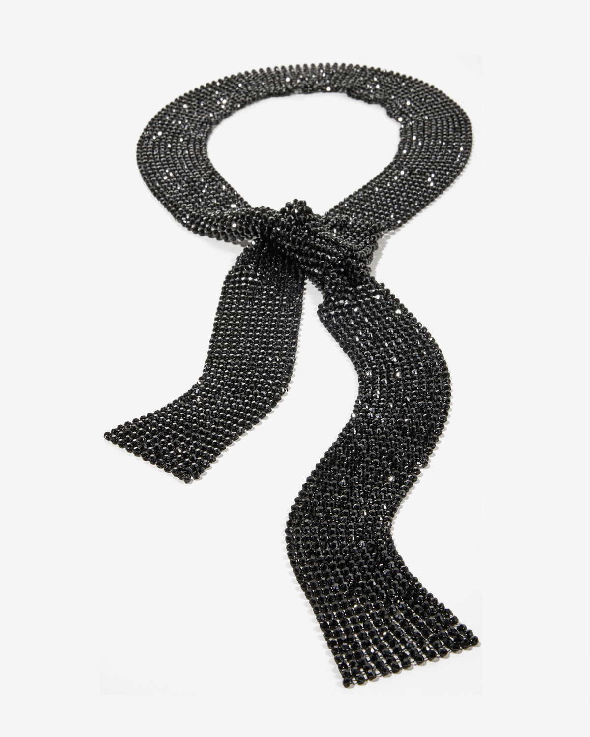 Sparkle Tie Occasion Necklace Black