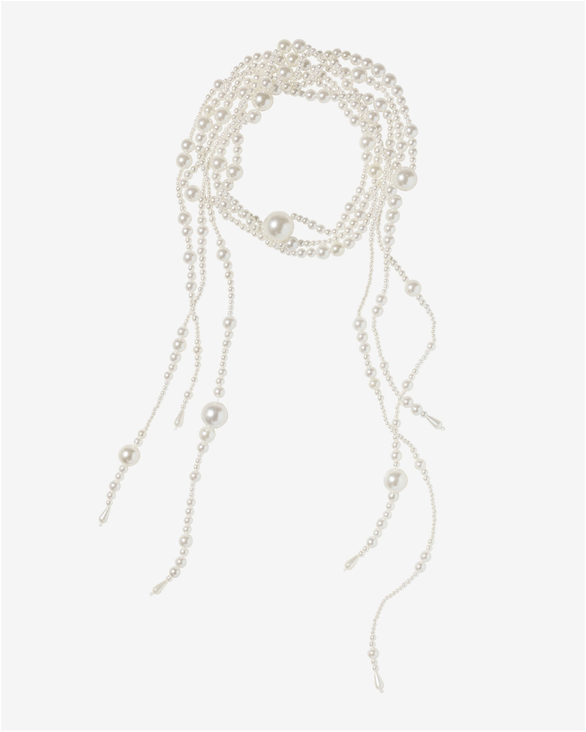 Pearl Strappy Necklace White