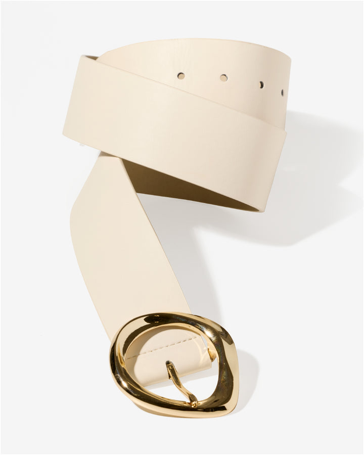Modern Oval Hardware Belt Bone