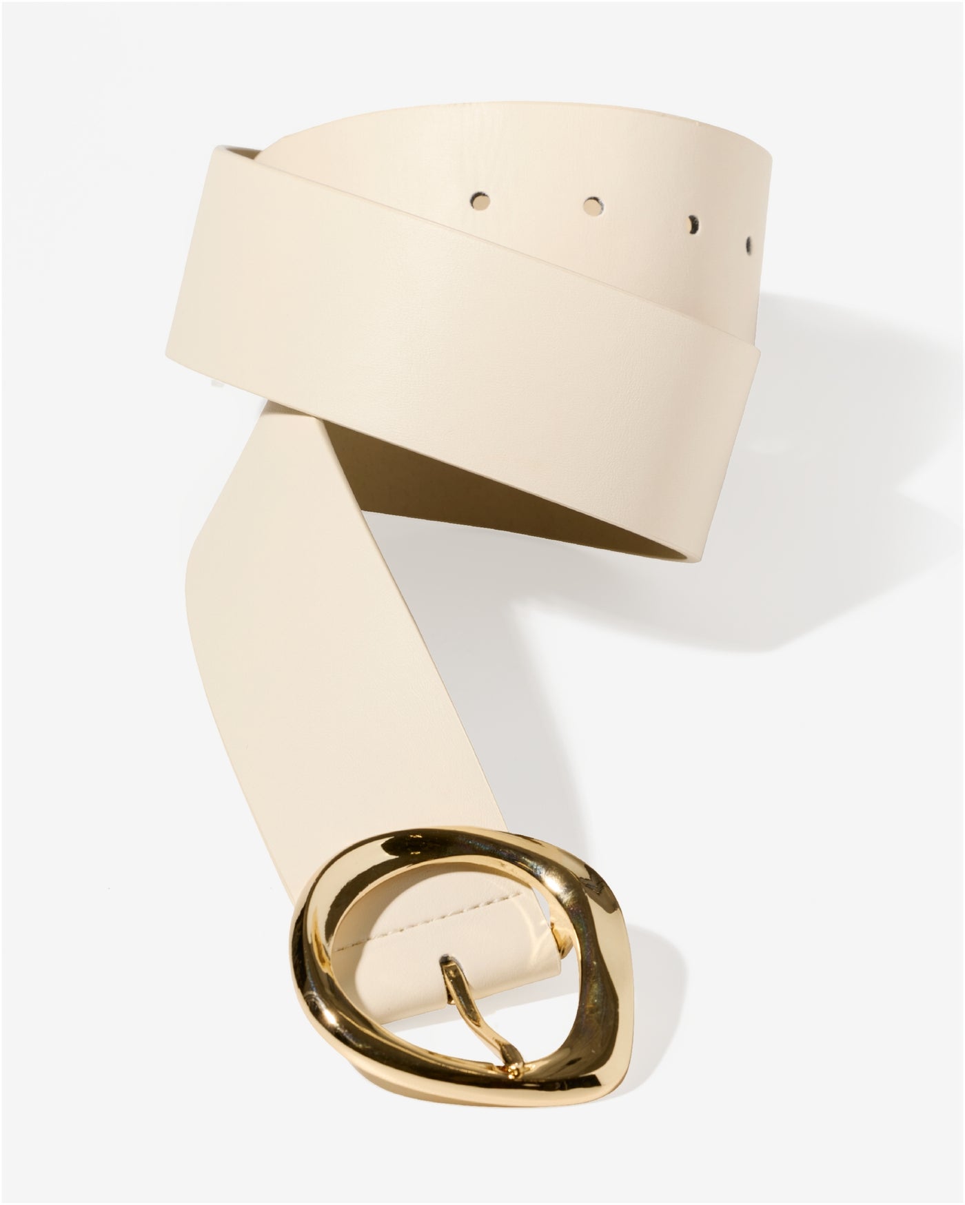 Modern Oval Hardware Belt Bone
