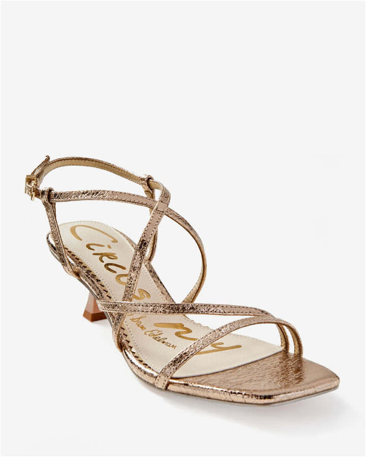 Circus by Sam Edelman Strappy Kitten Heel Gold