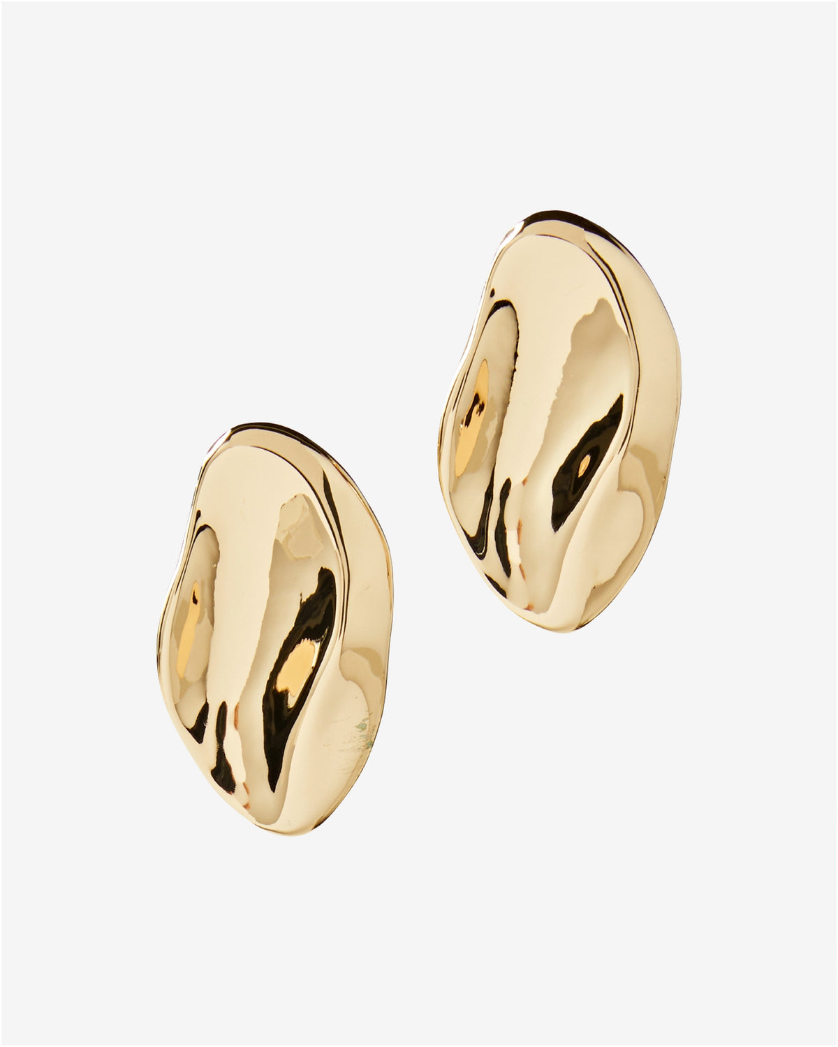 Modern Stud Earrings Gold