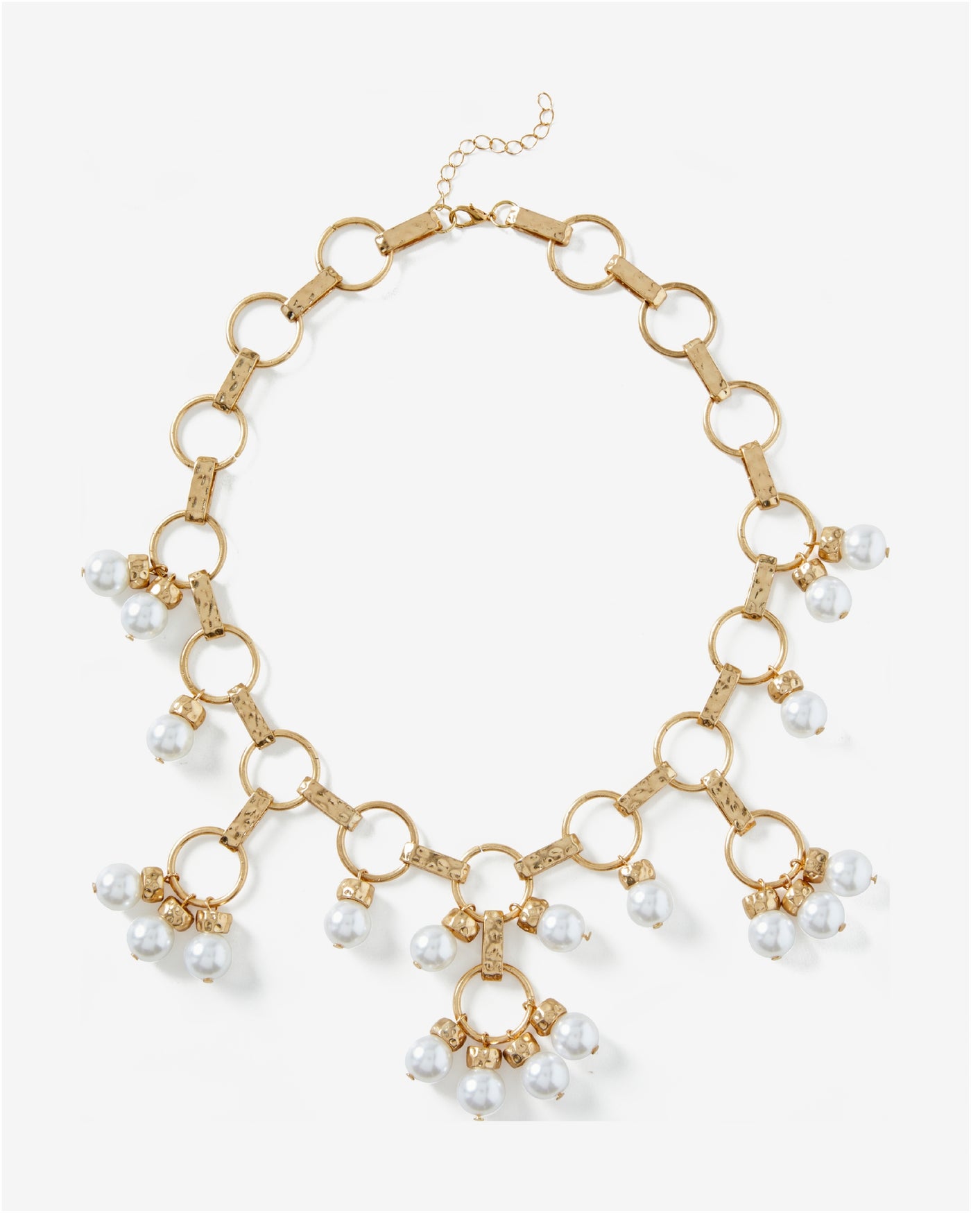 Pearl Link Necklace Gold