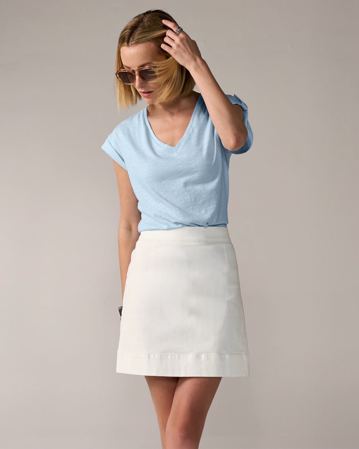 Chic Denim Skort White/Denim