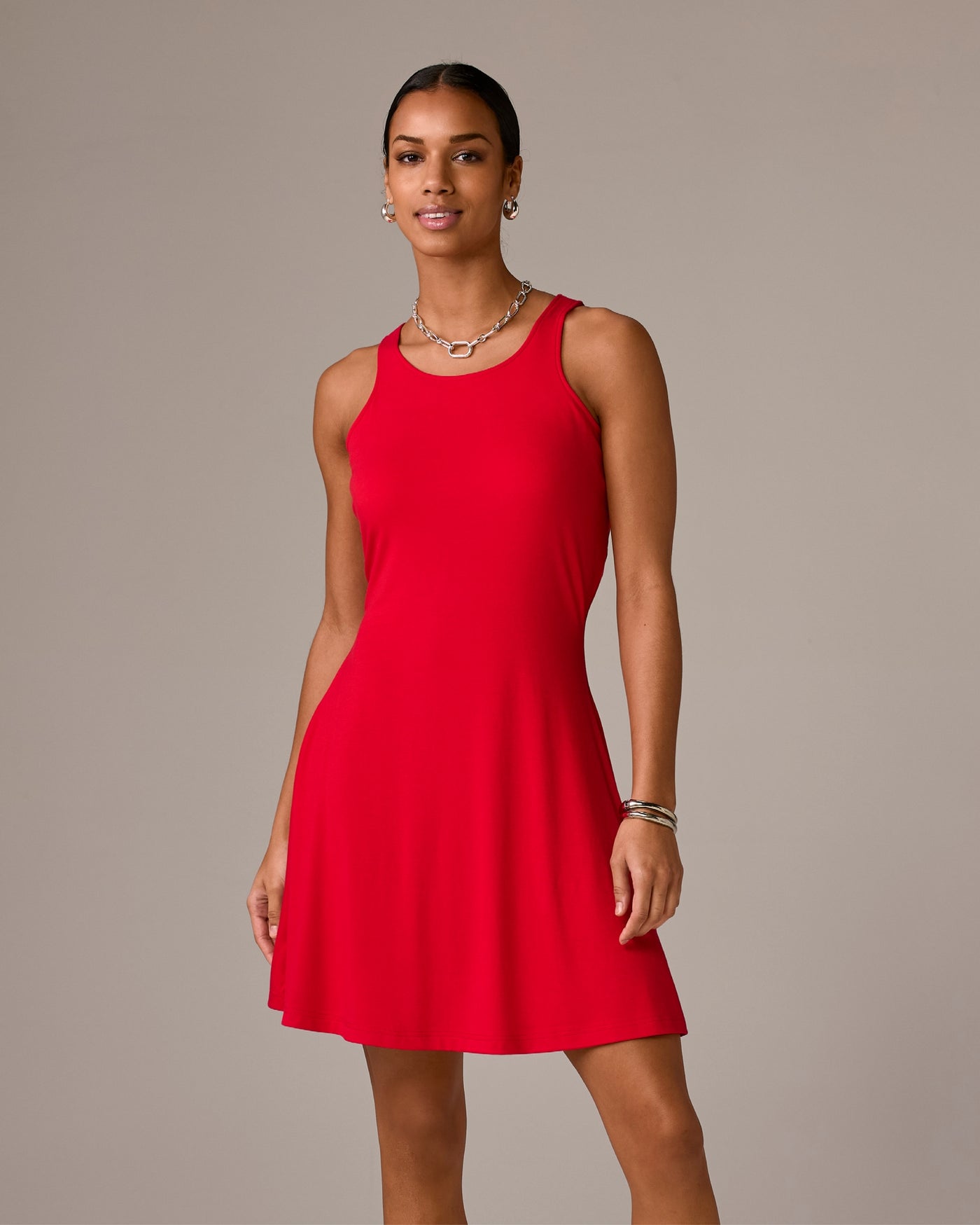 Tank A-Line Dress Tomato Red
